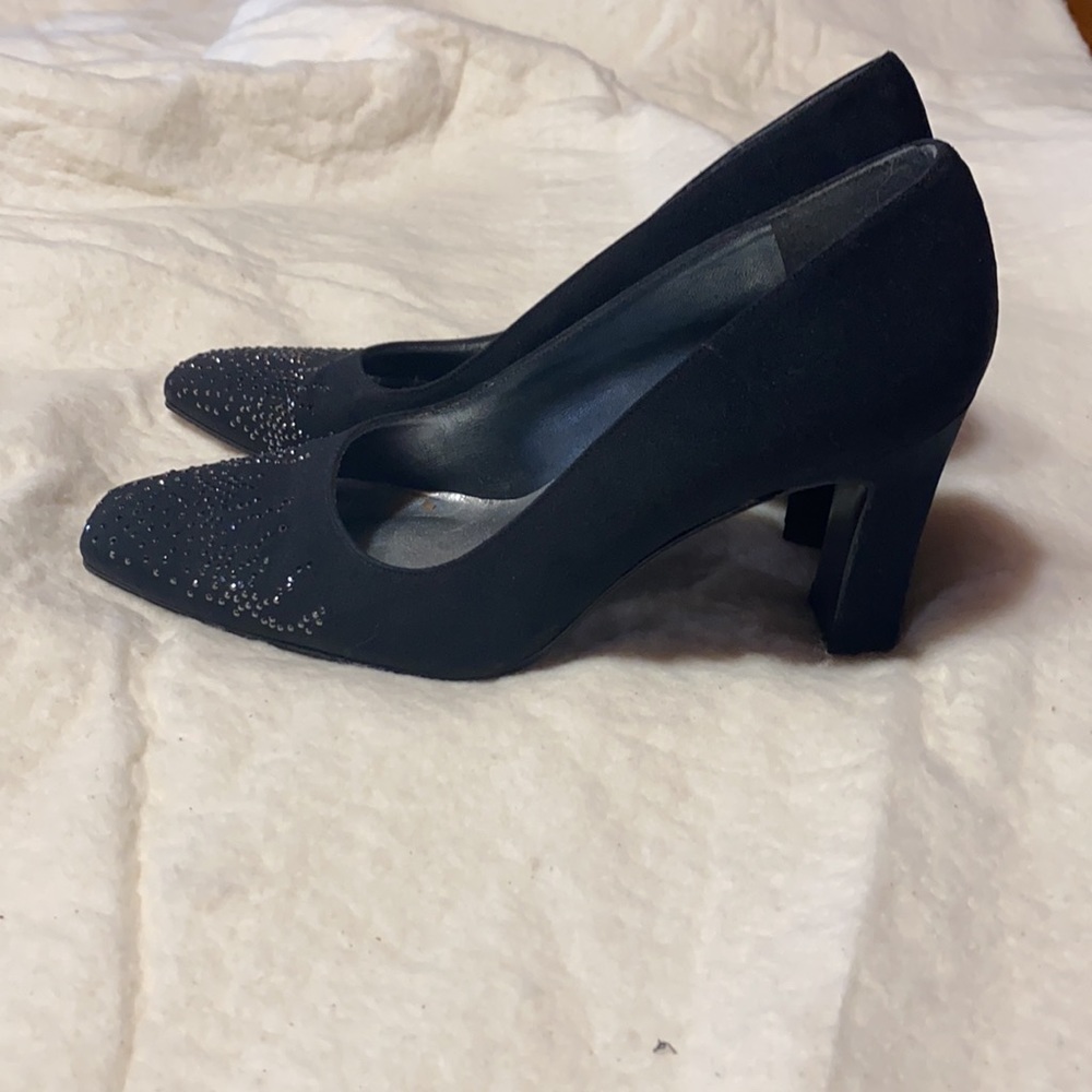 Stuart Weitzman Rhinestone Accented Heels - Picture 2 of 10